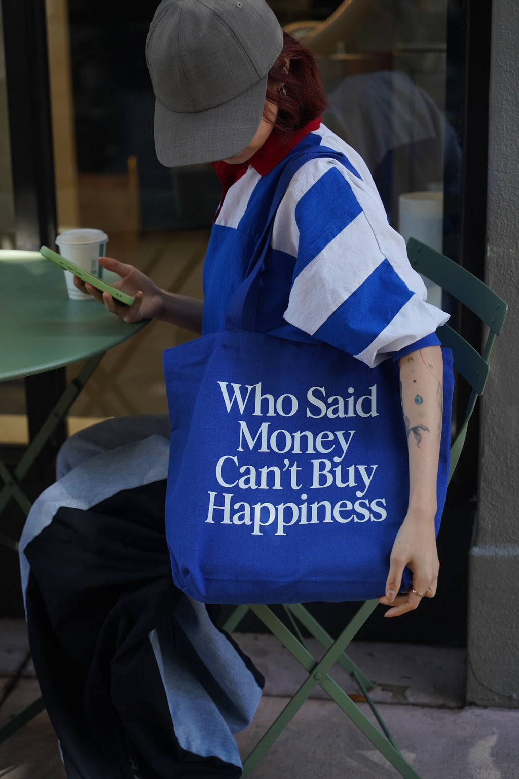Who Said Money Can't Buy Happiness Tote Bag - Blue Edition