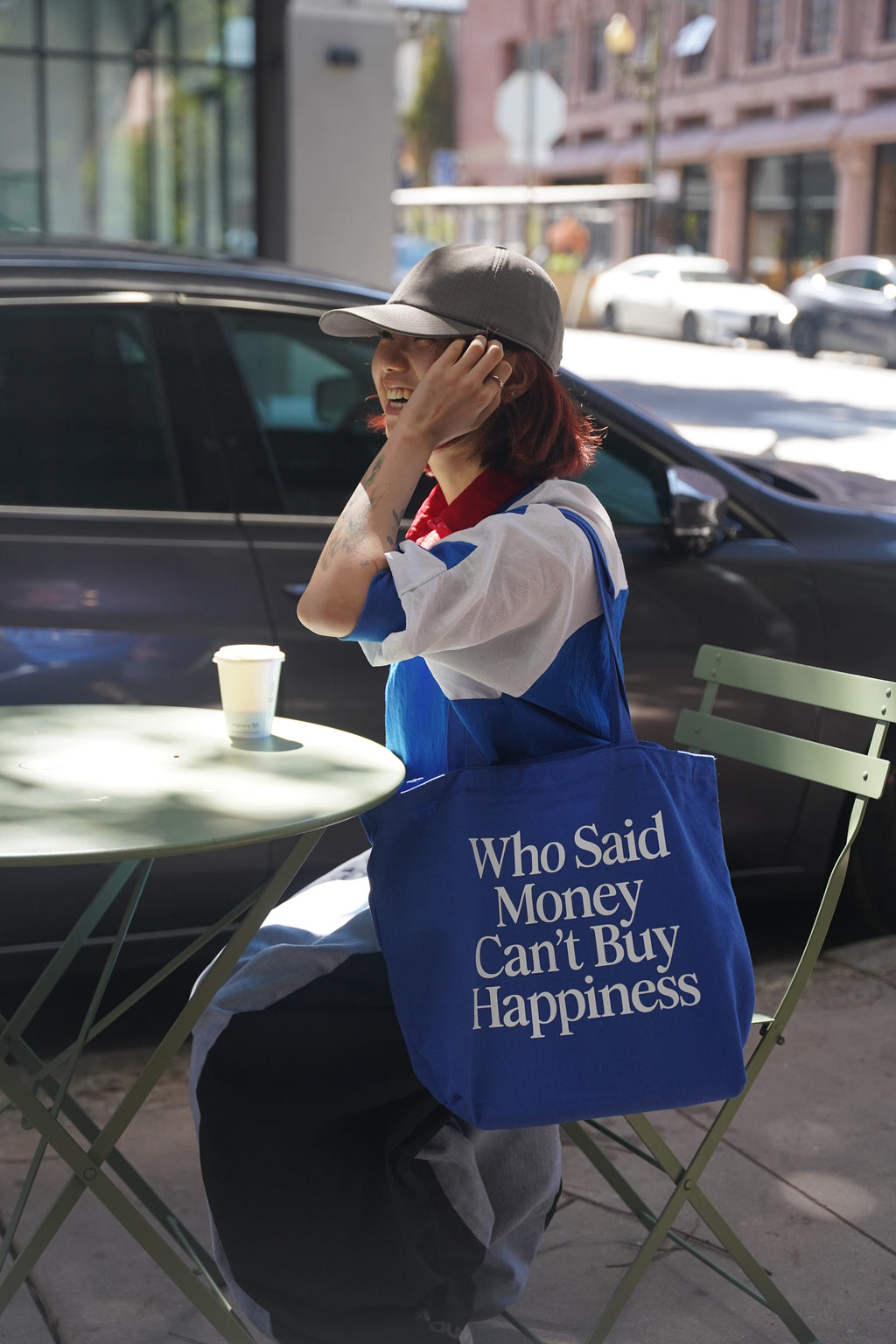 Who Said Money Can't Buy Happiness Tote Bag - Blue Edition